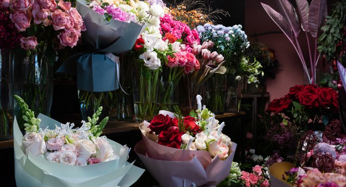 flowers in a florist shop