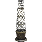 Tower pot for climbing plants
