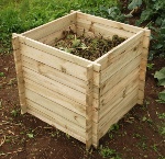 wooden compost bin